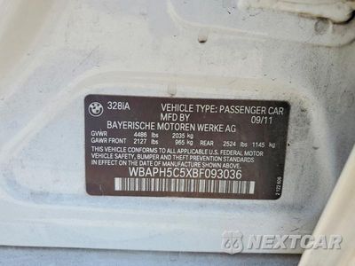 Zdjęcie 12 z 12 samochodu: 2011 BMW 328 I SULEV VIN:WBAPH5C5XBF093036 - miniatura