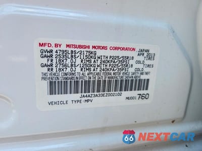 Zdjęcie 12 z 12 samochodu: 2014 MITSUBISHI OUTLANDER SE VIN:JA4AZ3A33EZ002102 - miniatura