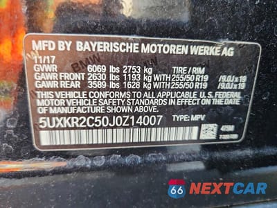 Zdjęcie 12 z 12 samochodu: 2018 BMW X5 SDRIVE35I VIN:5UXKR2C50J0Z14007 - miniatura