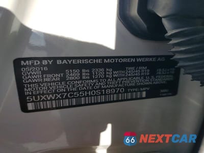 Zdjęcie 12 z 12 samochodu: 2017 BMW X3 XDRIVE35I VIN:5UXWX7C55H0S18970 - miniatura