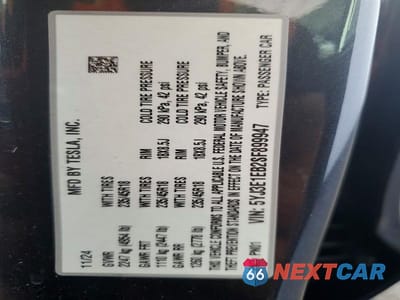 Zdjęcie 12 z 12 samochodu: 2025 TESLA MODEL 3 VIN:5YJ3E1EB2SF899947 - miniatura