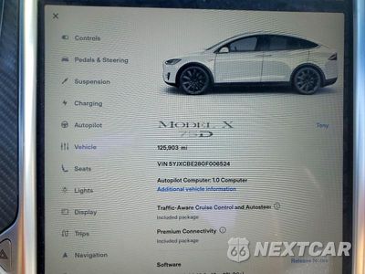 Zdjęcie 9 z 13 samochodu: 2016 TESLA MODEL X VIN:5YJXCBE28GF006524 - miniatura