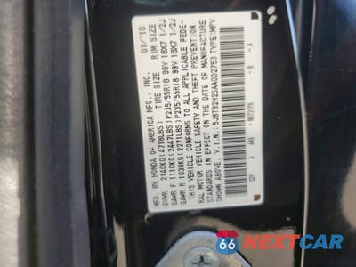 Zdjęcie 13 z 13 samochodu: 2010 ACURA RDX VIN:5J8TB2H25AA002753 - miniatura