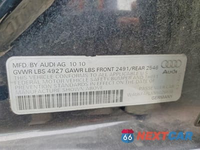 Zdjęcie 12 z 12 samochodu: 2011 AUDI A4 PRESTIGE VIN:WAUKFAFLXBN026638 - miniatura