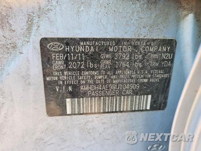 Zdjęcie 12 z 12 samochodu: 2011 HYUNDAI ELANTRA GLS VIN:KMHDH4AE9BU104909 - miniatura