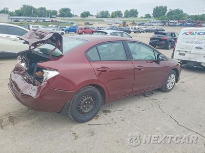 Trzecie zdjęcie samochodu z tyłu: 2012 HONDA CIVIC LX VIN:19XFB2F51CE022913 - miniatura