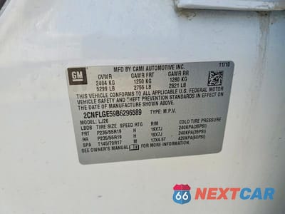 Zdjęcie 12 z 12 samochodu: 2011 CHEVROLET EQUINOX LTZ VIN:2CNFLGE59B6296589 - miniatura