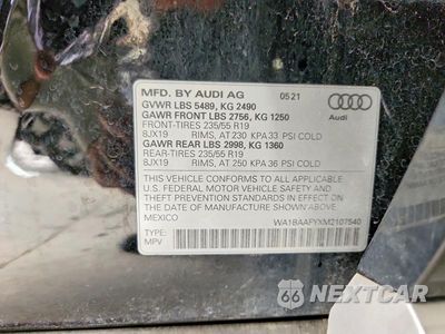 Zdjęcie 13 z 13 samochodu: 2021 AUDI Q5 PREMIUM PLUS VIN:WA1BAAFYXM2107540 - miniatura