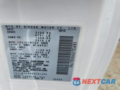 Zdjęcie 13 z 13 samochodu: 2016 NISSAN NV200 DELIVERY VAN VIN:3N6CM0KNXGK701283 - miniatura