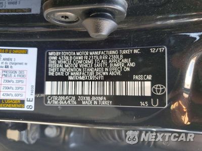 Zdjęcie 12 z 12 samochodu: 2018 TOYOTA C-HR XLE VIN:NMTKHMBX1JR054911 - miniatura