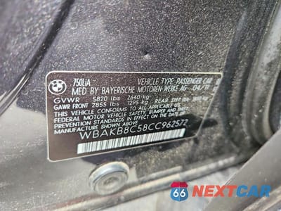 Zdjęcie 13 z 13 samochodu: 2012 BMW 750 LI VIN:WBAKB8C58CC962572 - miniatura