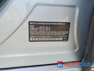 Zdjęcie 12 z 12 samochodu: 2019 BMW 740 XI VIN:WBA7E4C50KGV28515 - miniatura