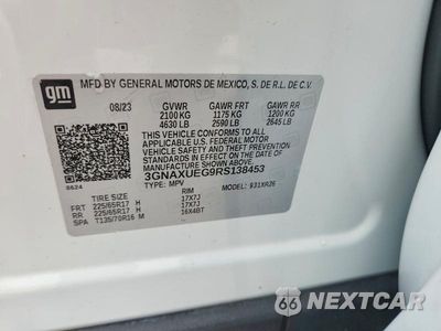 Zdjęcie 13 z 13 samochodu: 2024 CHEVROLET EQUINOX LT VIN:3GNAXUEG9RS138453 - miniatura