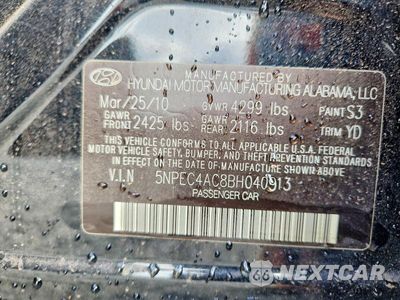 Zdjęcie 12 z 12 samochodu: 2011 HYUNDAI SONATA LIMITED VIN:5NPEC4AC8BH040913 - miniatura