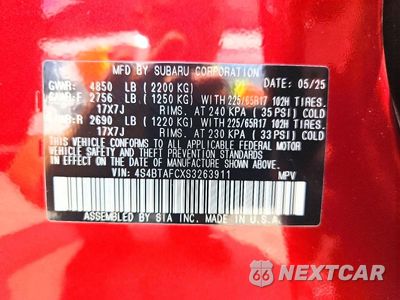 Zdjęcie 12 z 12 samochodu: 2025 SUBARU OUTBACK PREMIUM VIN:4S4BTAFCXS3263911 - miniatura