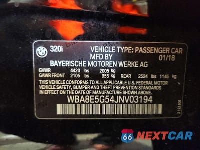 Zdjęcie 12 z 12 samochodu: 2018 BMW 320 XI VIN:WBA8E5G54JNV03194 - miniatura