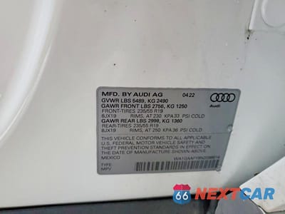 Zdjęcie 13 z 13 samochodu: 2022 AUDI Q5 PREMIUM 45 VIN:WA1GAAFY8N2098814 - miniatura