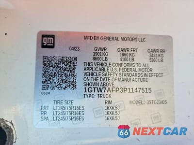 Zdjęcie 13 z 13 samochodu: 2023 GMC SAVANA G2500 VIN:1GTW7AFP3P1147515 - miniatura