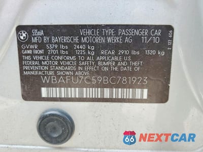 Zdjęcie 12 z 12 samochodu: 2011 BMW 535 XI VIN:WBAFU7C59BC781923 - miniatura