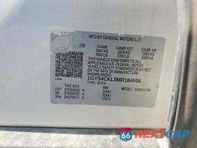 Zdjęcie 14 z 14 samochodu: 2021 CADILLAC ESCALADE PREMIUM LUXURY VIN:1GYS4CKL9MR184596 - miniatura