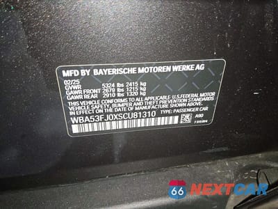 Zdjęcie 12 z 12 samochodu: 2025 BMW 530 XI VIN:WBA53FJ0XSCU81310 - miniatura