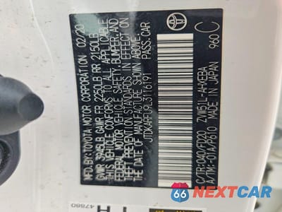 Zdjęcie 13 z 13 samochodu: 2020 TOYOTA PRIUS LE VIN:JTDKARFU9L3116191 - miniatura