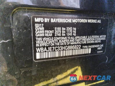 Zdjęcie 12 z 12 samochodu: 2017 BMW 540 XI VIN:WBAJE7C33HG886822 - miniatura