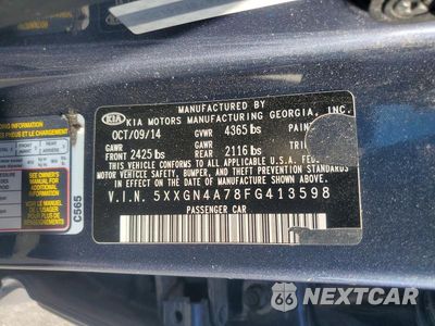 Zdjęcie 12 z 12 samochodu: 2015 KIA OPTIMA EX VIN:5XXGN4A78FG413598 - miniatura