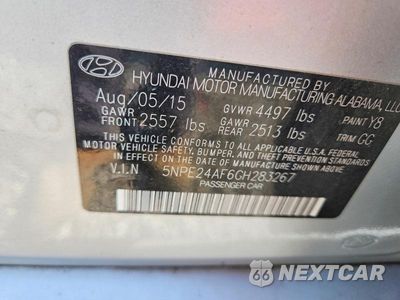 Zdjęcie 12 z 12 samochodu: 2016 HYUNDAI SONATA SE VIN:5NPE24AF6GH283267 - miniatura