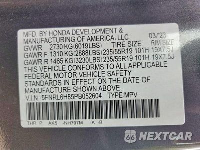 Zdjęcie 13 z 13 samochodu: 2023 HONDA ODYSSEY TOURING VIN:5FNRL6H85PB052604 - miniatura