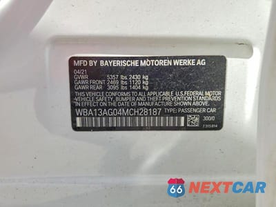 Zdjęcie 12 z 12 samochodu: 2021 BMW 530E VIN:WBA13AG04MCH28187 - miniatura