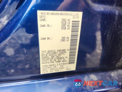 Zdjęcie 12 z 12 samochodu: 2020 NISSAN ALTIMA S VIN:1N4BL4BV8LC237909 - miniatura