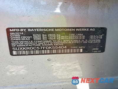 Zdjęcie 13 z 13 samochodu: 2015 BMW X5 XDRIVE35I VIN:5UXKR0C57F0K55404 - miniatura