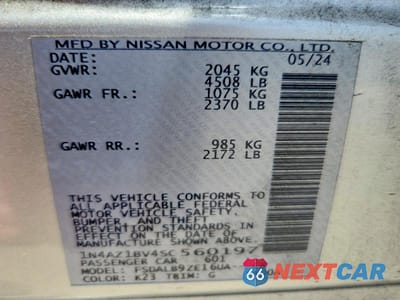 Zdjęcie 12 z 12 samochodu: 2025 NISSAN LEAF S VIN:1N4AZ1BV4SC560197 - miniatura