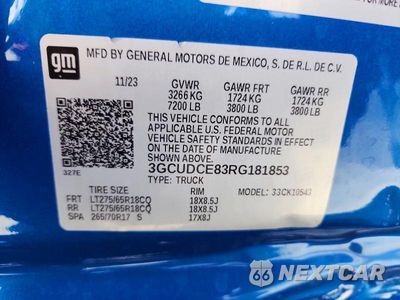 Zdjęcie 12 z 12 samochodu: 2024 CHEVROLET SILVERADO K1500 TRAIL BOSS CUSTOM VIN:3GCUDCE83RG181853 - miniatura