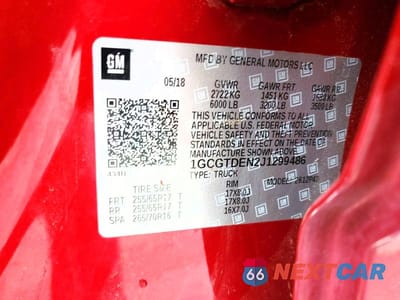 Zdjęcie 12 z 12 samochodu: 2018 CHEVROLET COLORADO Z71 VIN:1GCGTDEN2J1299486 - miniatura