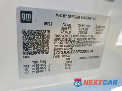 Zdjęcie 13 z 13 samochodu: 2023 CHEVROLET SILVERADO K1500 LTZ VIN:1GCUDGE83PZ285604 - miniatura