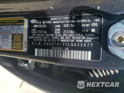 Zdjęcie 12 z 12 samochodu: 2020 KIA OPTIMA LX VIN:5XXGT4L31LG433977 - miniatura