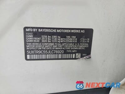 Zdjęcie 13 z 13 samochodu: 2018 BMW X3 XDRIVE30I VIN:5UXTR9C55JLC76920 - miniatura