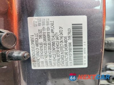 Zdjęcie 12 z 12 samochodu: 2022 HONDA RIDGELINE RTL VIN:5FPYK3F79NB016846 - miniatura