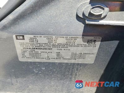 Zdjęcie 13 z 13 samochodu: 2011 CHEVROLET EQUINOX VIN:2GNALDEK6D6283487 - miniatura