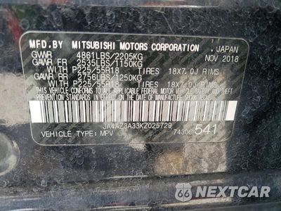 Zdjęcie 13 z 13 samochodu: 2019 MITSUBISHI OUTLANDER SE VIN:JA4AZ3A33KZ025729 - miniatura