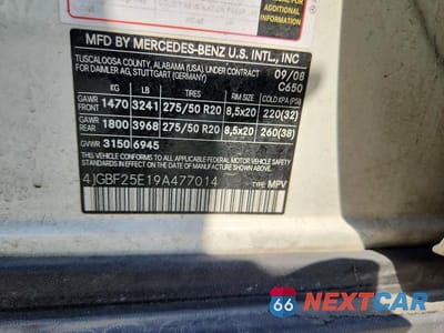 Zdjęcie 12 z 12 samochodu: 2009 MERCEDES-BENZ GL VIN:4JGBF25E19A477014 - miniatura
