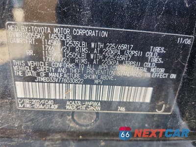 Zdjęcie 14 z 14 samochodu: 2007 TOYOTA RAV4 BASE VIN:JTMBD33V776030822 - miniatura