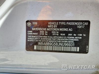 Zdjęcie 12 z 12 samochodu: 2018 BMW 330 I VIN:WBA8B9G58JNU96931 - miniatura