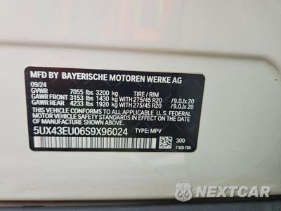 Zdjęcie 13 z 13 samochodu: 2025 BMW X5 XDRIVE50E VIN:5UX43EU06S9X96024 - miniatura