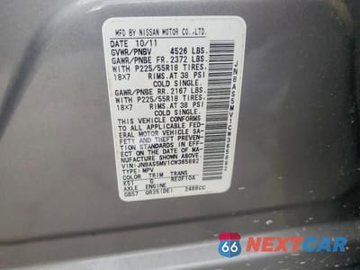 Zdjęcie 13 z 13 samochodu: 2012 NISSAN ROGUE S VIN:JN8AS5MV1CW365892 - miniatura