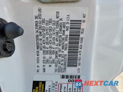 Zdjęcie 12 z 12 samochodu: 2006 TOYOTA TACOMA BASE VIN:5TENX22NX6Z235780 - miniatura
