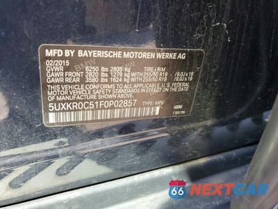Zdjęcie 14 z 14 samochodu: 2015 BMW X5 XDRIVE35I VIN:5UXKR0C51F0P02857 - miniatura