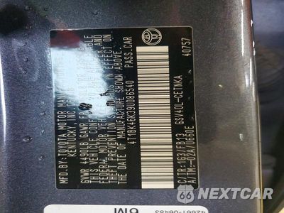 Zdjęcie 12 z 12 samochodu: 2009 TOYOTA CAMRY LE V6 VIN:4T1BK46K39U086540 - miniatura